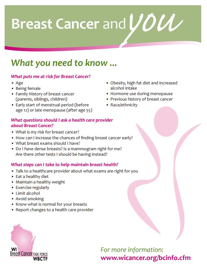 Breast Cancer Screening Tool image | Wisconsin Cancer Collaborative