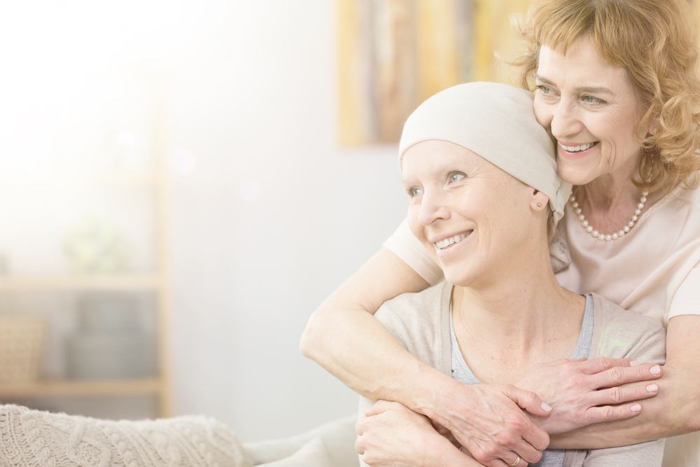 Palliative care cancer patient with caregiver