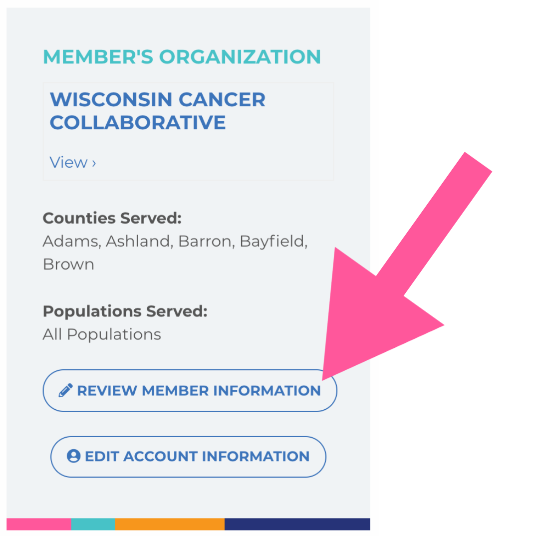 Member Profile review button